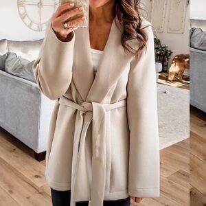 SPANX 3/4 WRAP CARDIGAN SHIMMER BEIGE